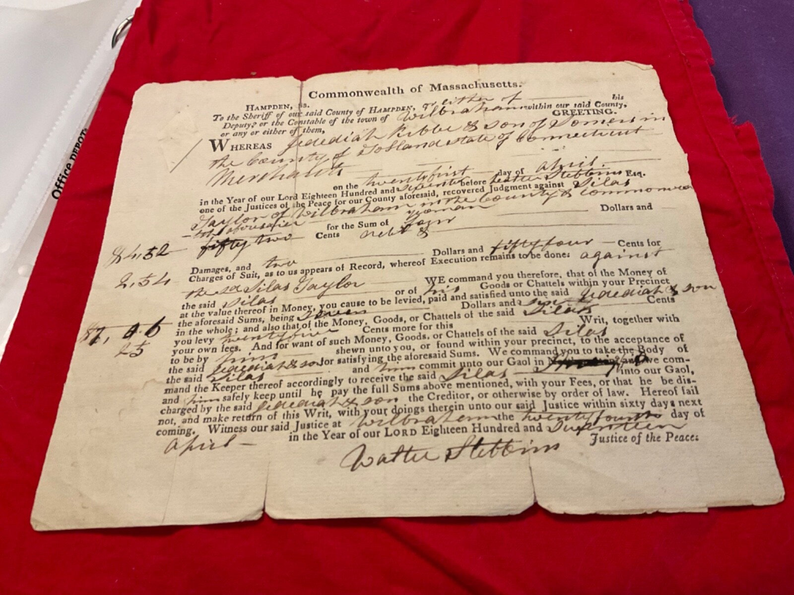 DEBTORS PRISON GOAL COMMITMENT MASSACHUSETTS INTERESTING #1849