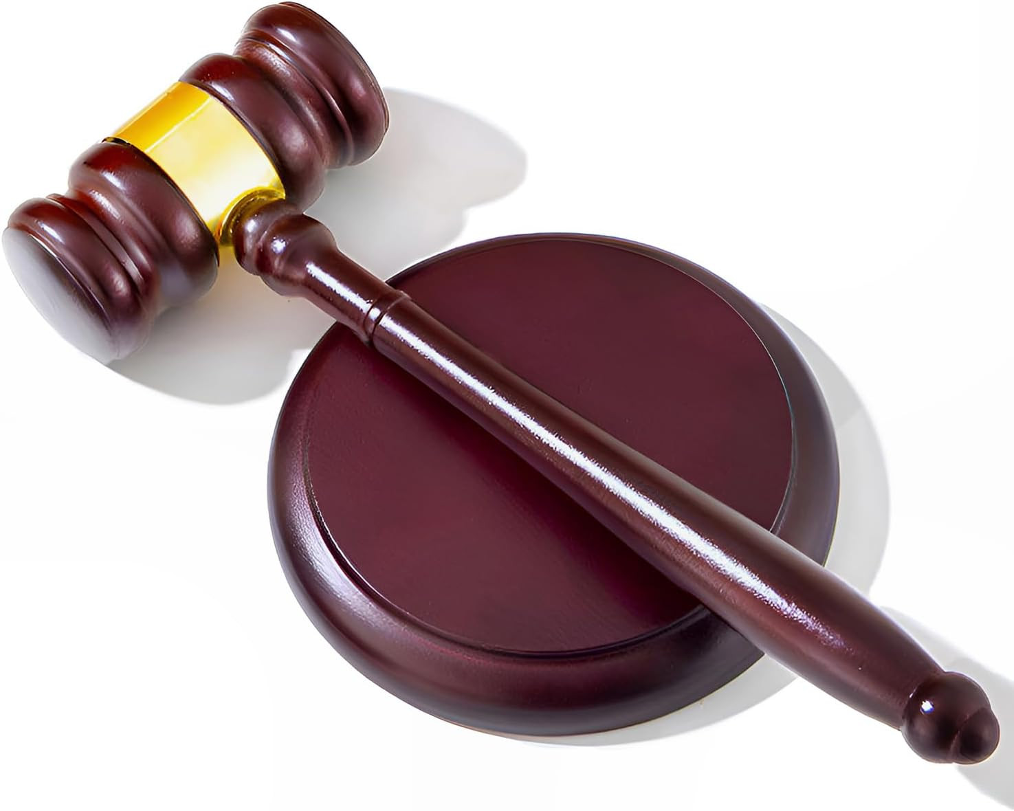 Perfect Desk Accessory, Wooden Gavel and Sound Block Set for Lawyers, Judges, Ch