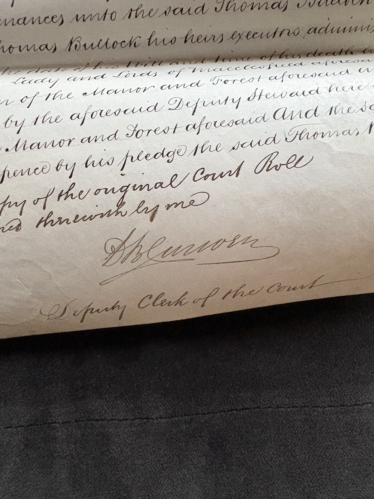 Antique Vellum London England Queen Victoria Era Document 1859 20x 24 Original