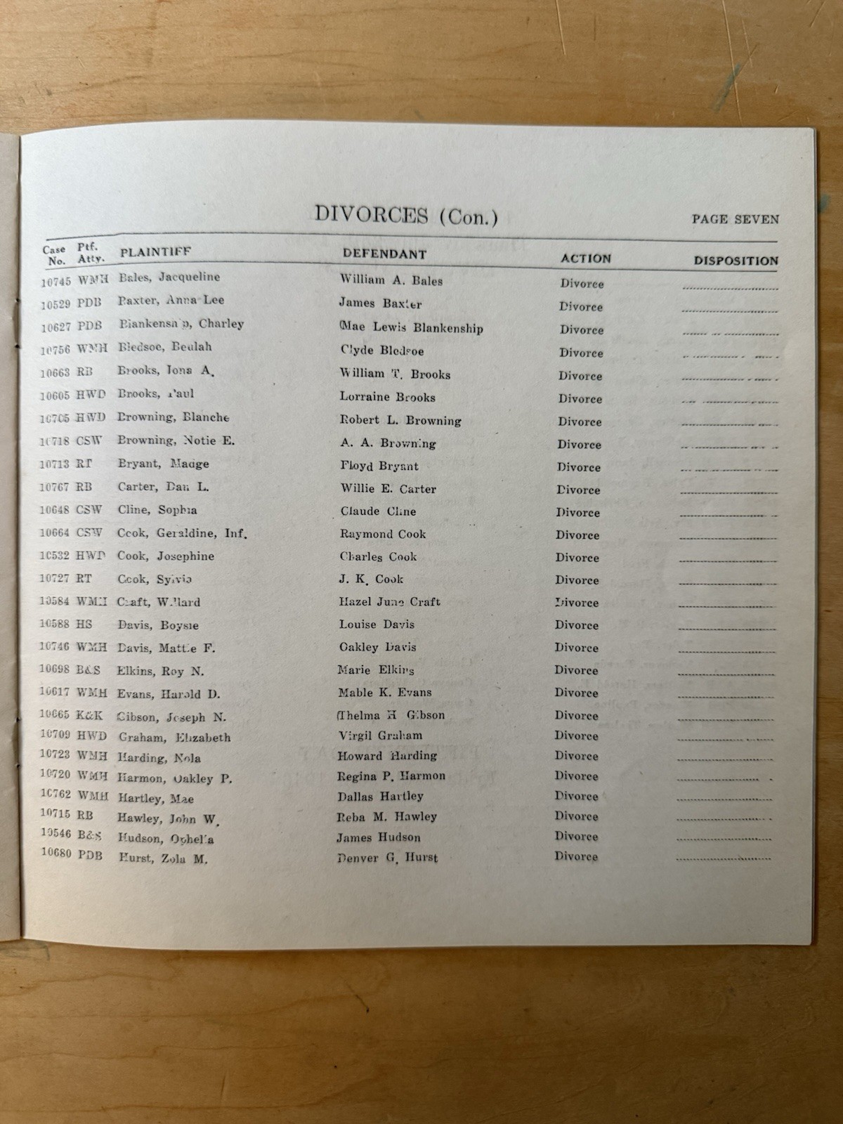 Wyoming County Circuit Court Legal Document 1946 Lawyers & Legal Theme