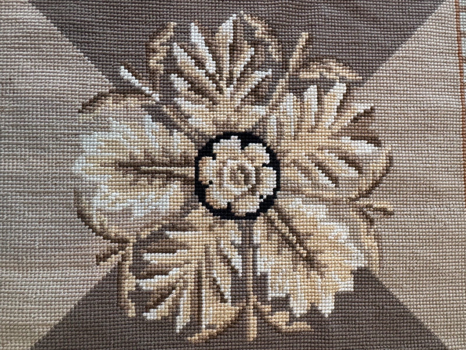 RARE Vtg Needlepoint Rug US SUPREME COURT Ceiling Inspiration 34.5 x 58 Inches