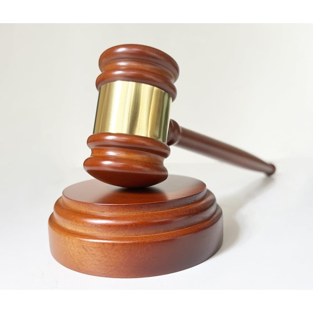 Handmade Wooden Gavel and Sound Block Set for Judge Auctioneer Lawyer Meeting