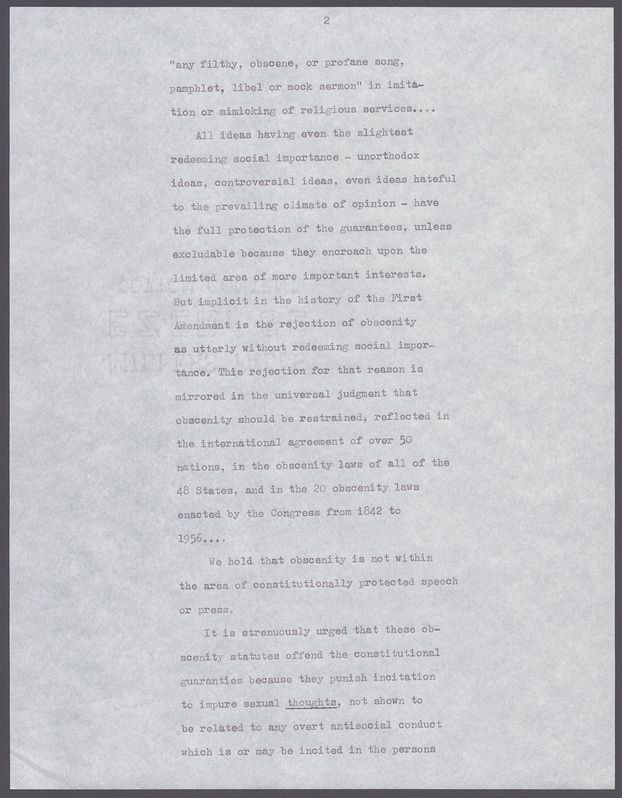 WILLIAM J. BRENNAN JR. – TYPED SYLLABUS SIGNED CIRCA 1977