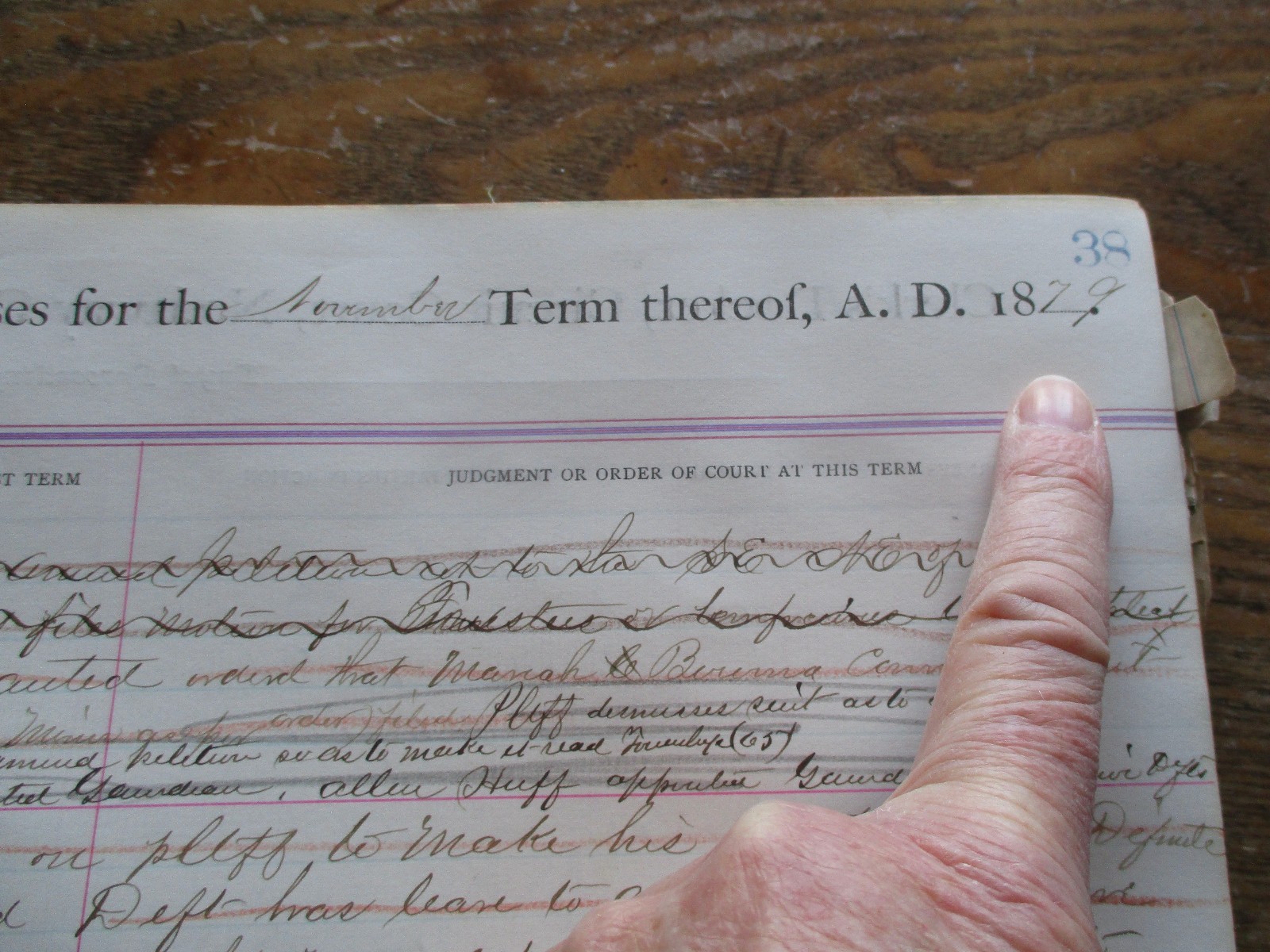 1879 Nodaway County Missouri Circuit Court Clerk’s Docket, large volume