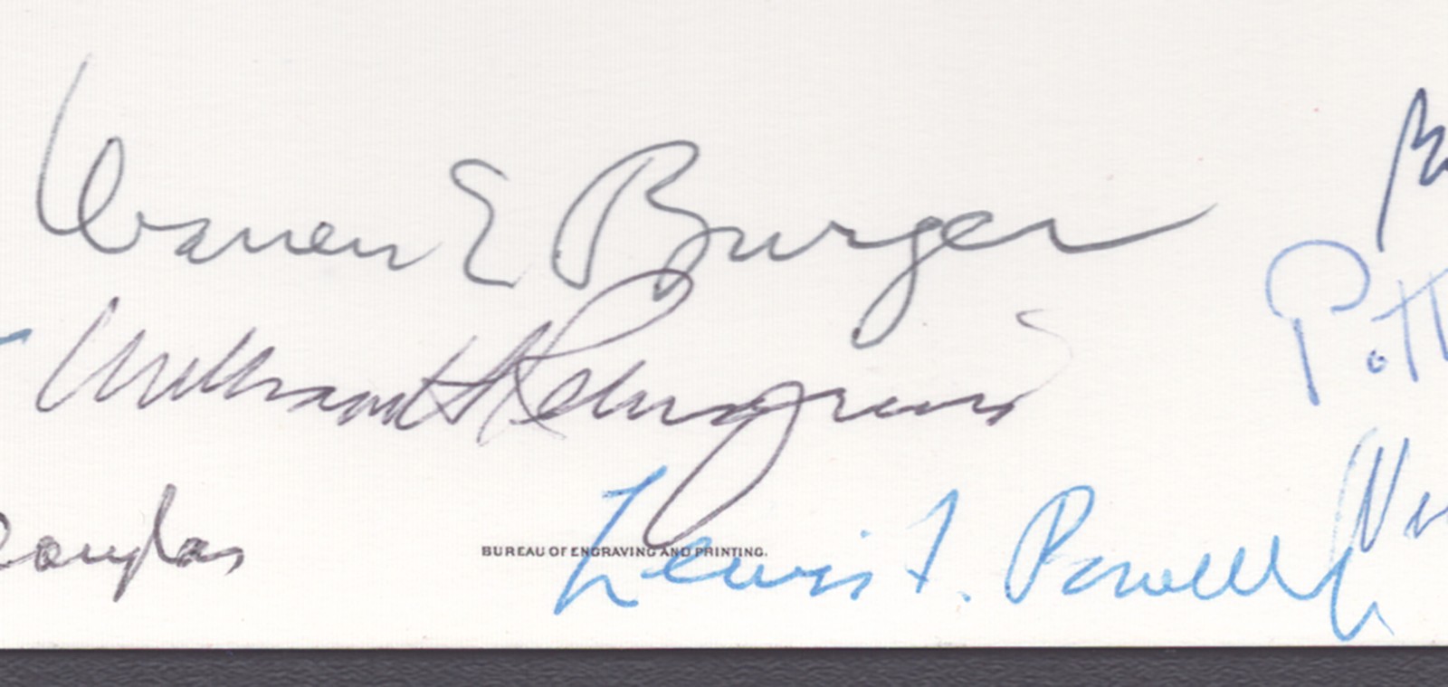 THE WARREN E. BURGER COURT – ENGRAVING SIGNED WITH CO-SIGNERS