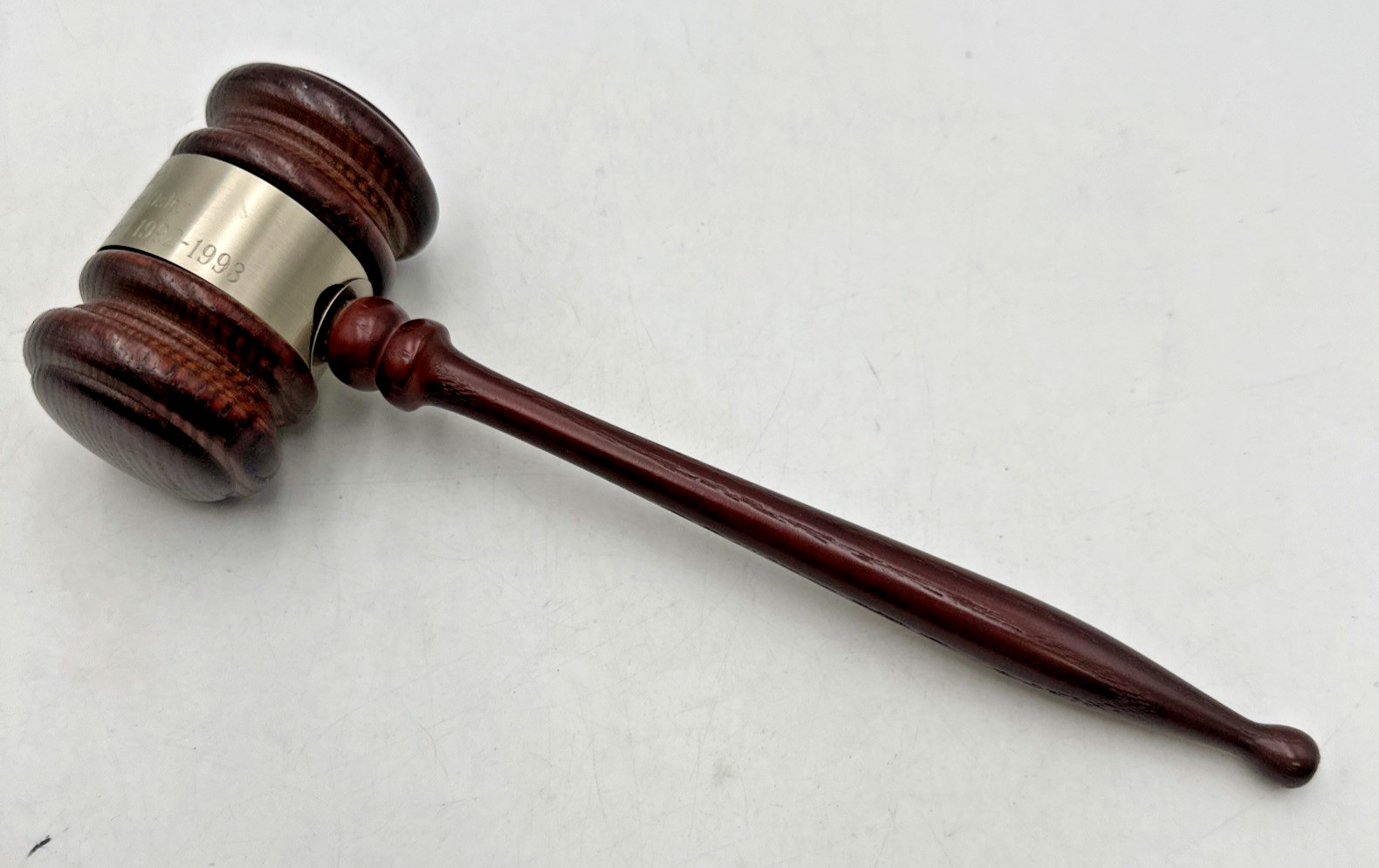 Vtg Wooden Gavel For Interurban Clinical Club 1993 Honorary President Mallet 10”