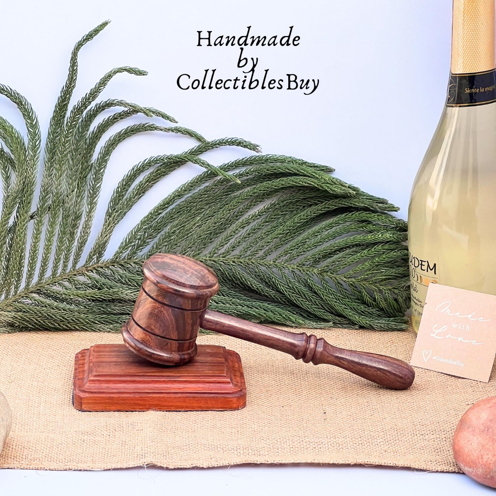 Handcrafted Wooden Gavel & Sound Block Set – Premium Quality for Judges, Lawyers