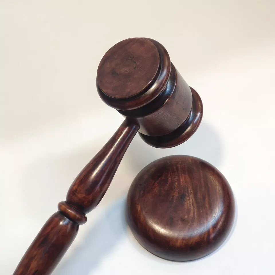 British Lawyer Judge Gavel Hammer Wood Collectible Table Decorative Item