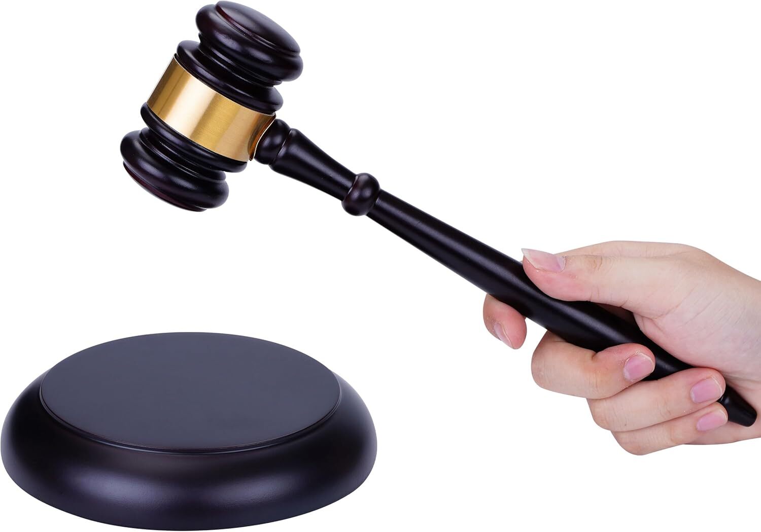 Gavel,Gavel and Block Set Wooden Judge Hammer Gavel Sound Block for Lawyer Ju…