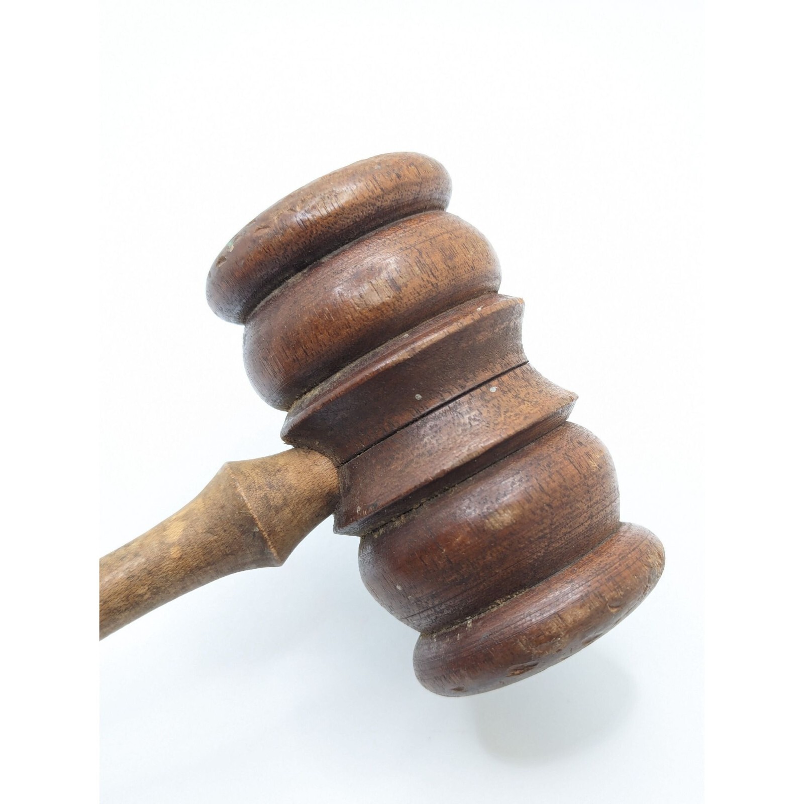 Vintage Wood Wooden Judge Auctioneer Gavel Mallet Ornate Auction Court Prop
