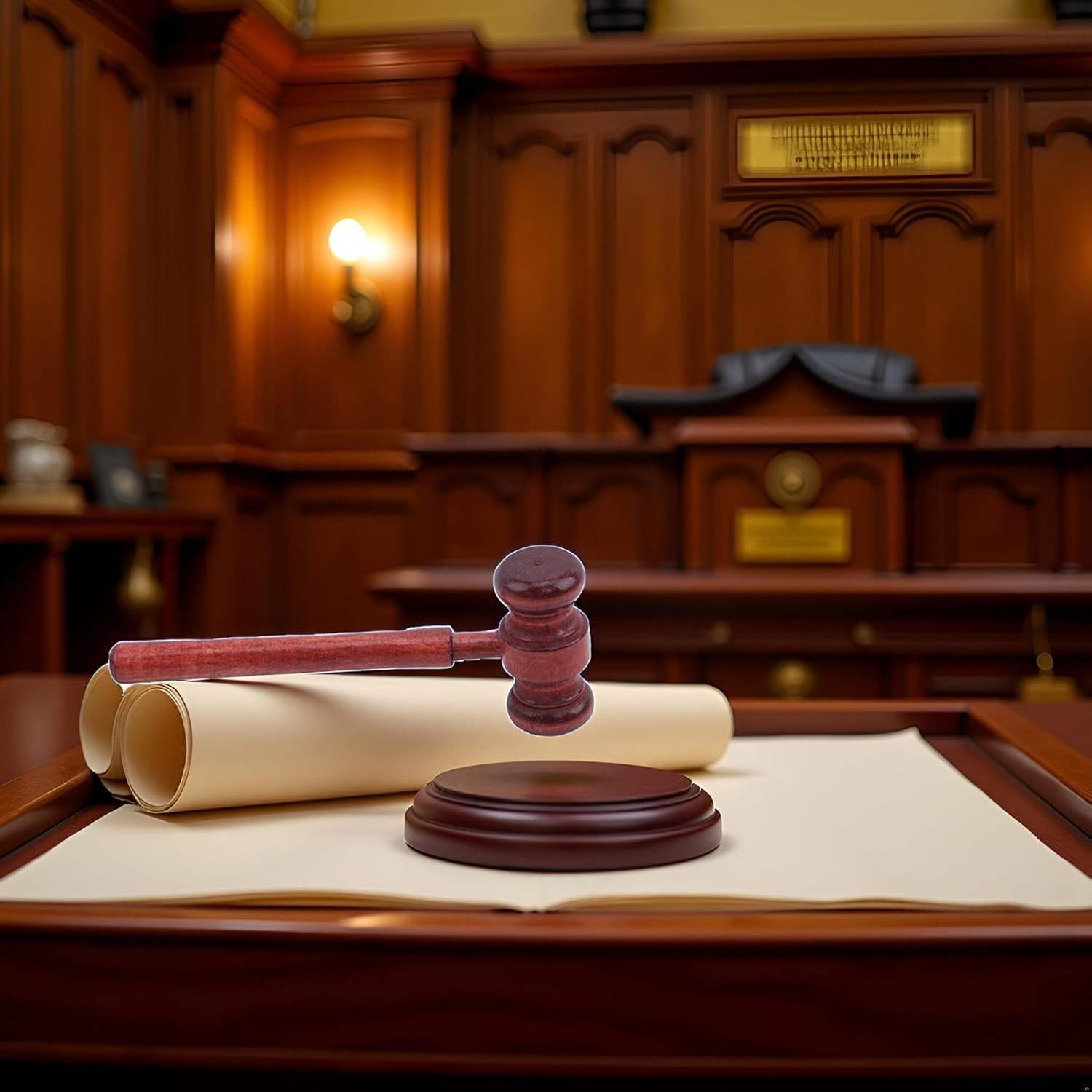 Brown Handmade Wooden Gavel, Auction Gavels, Vintage Judge Gavel
