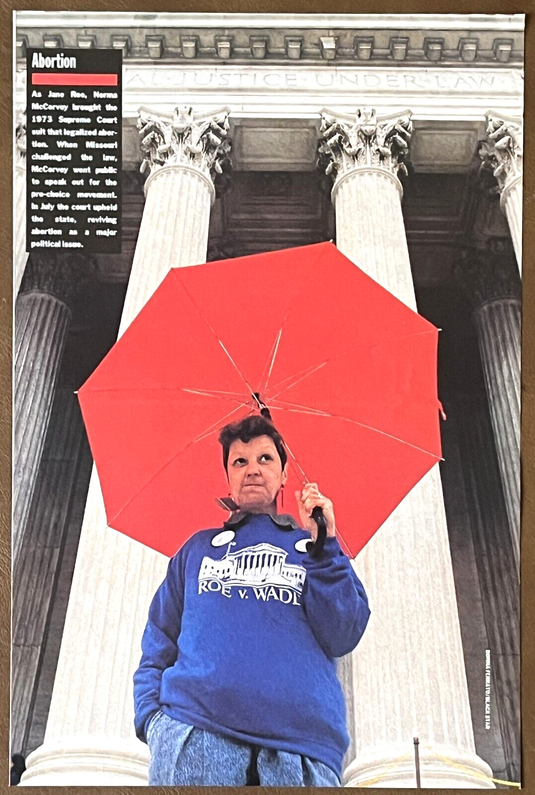 Norma McCorvey (Jane Roe) PRINT PHOTO Roe V. Wade Sweatshirt Abortion Court