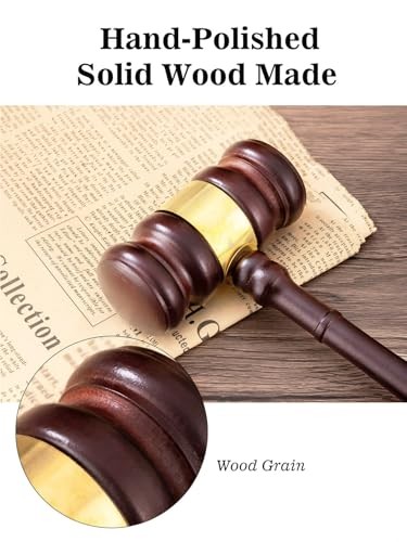 Elegant Wooden Gavel & Sound Block Set – Ideal Gift for Lawyers & Judges
