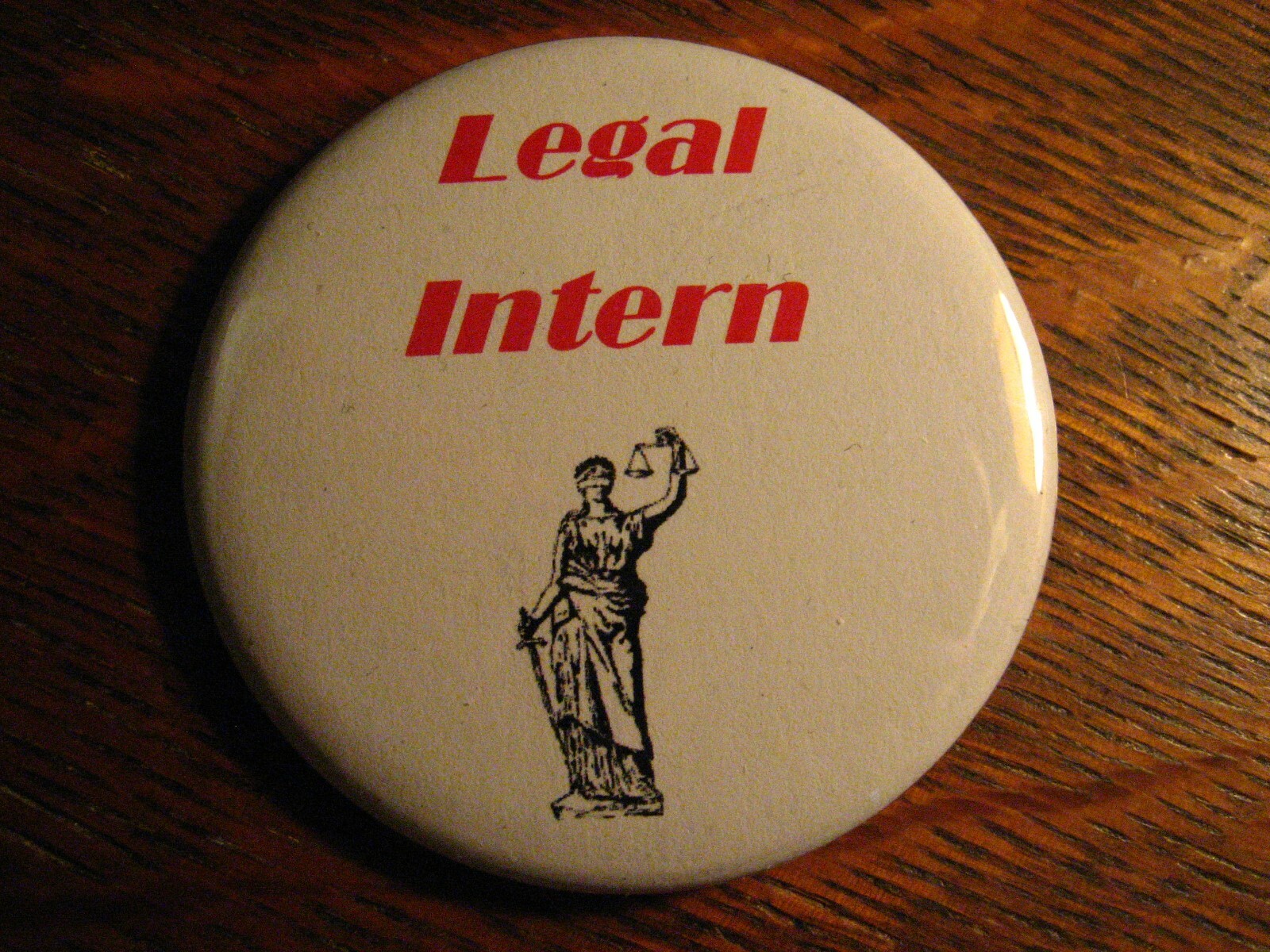 Legal Intern Lapel Pin – Future Lawyer Attorney Internship Lady Justice Button