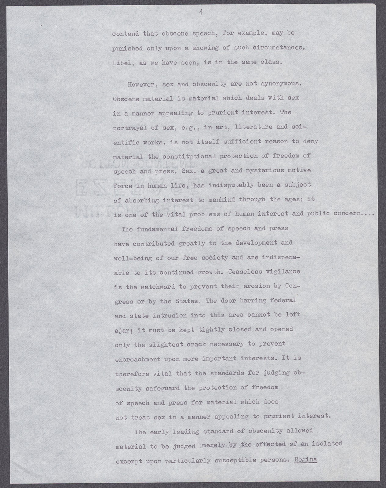 WILLIAM J. BRENNAN JR. – TYPED SYLLABUS SIGNED CIRCA 1977