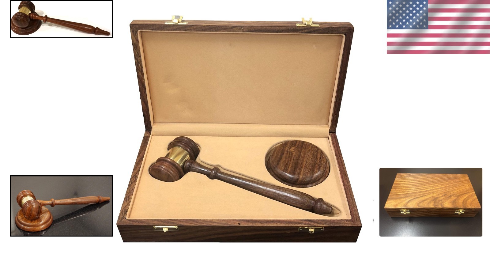 Lawyer’s Presentation Gavel in Wood Box//