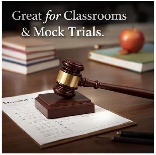 High-Quality Wooden Gavel with Sound Block – Perfect for Legal Ceremonies