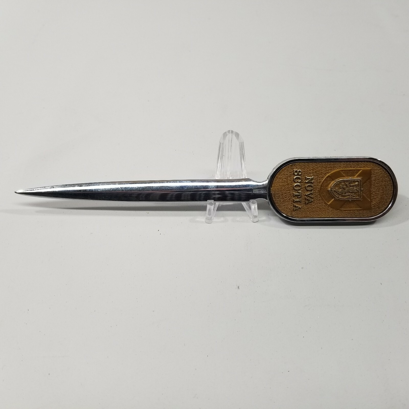 Vintage Nova Scotia Coat of Arms Canada Maple Leaf 7″ Metal Letter Opener