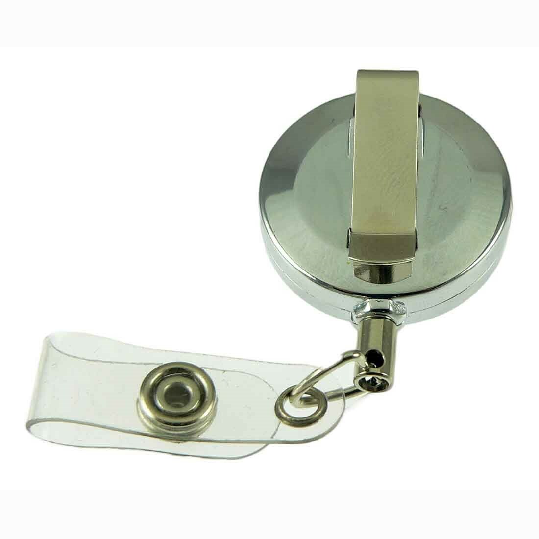 Scales of Justice Lawyer Courts Retractable Security ID Card Holder Badge Reel