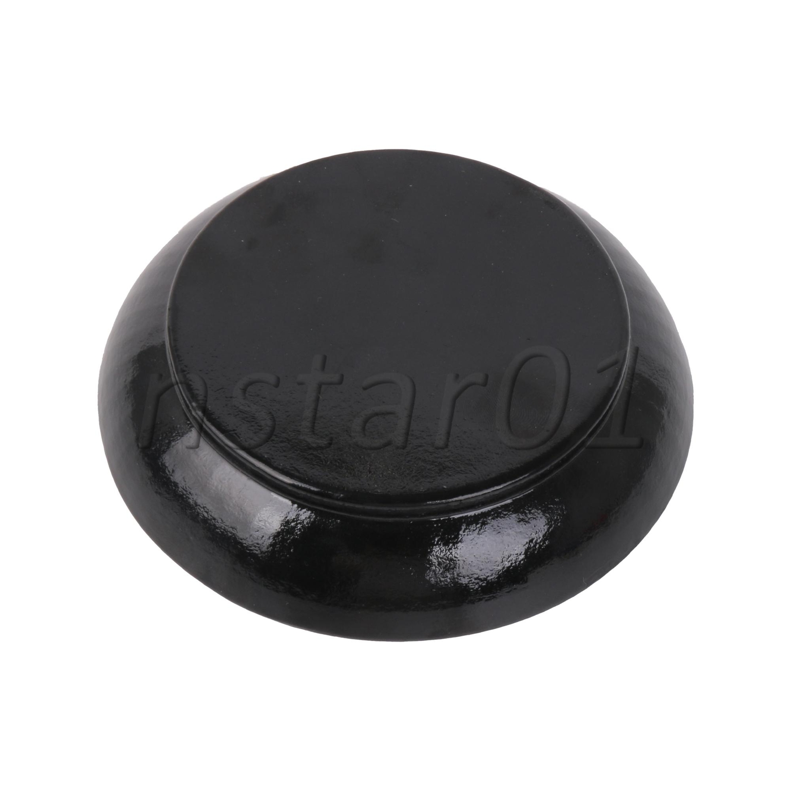 Wooden Gavel Sound Block Round Base for Courtroom Lawyer 4.84 x 1.02 Inch Black