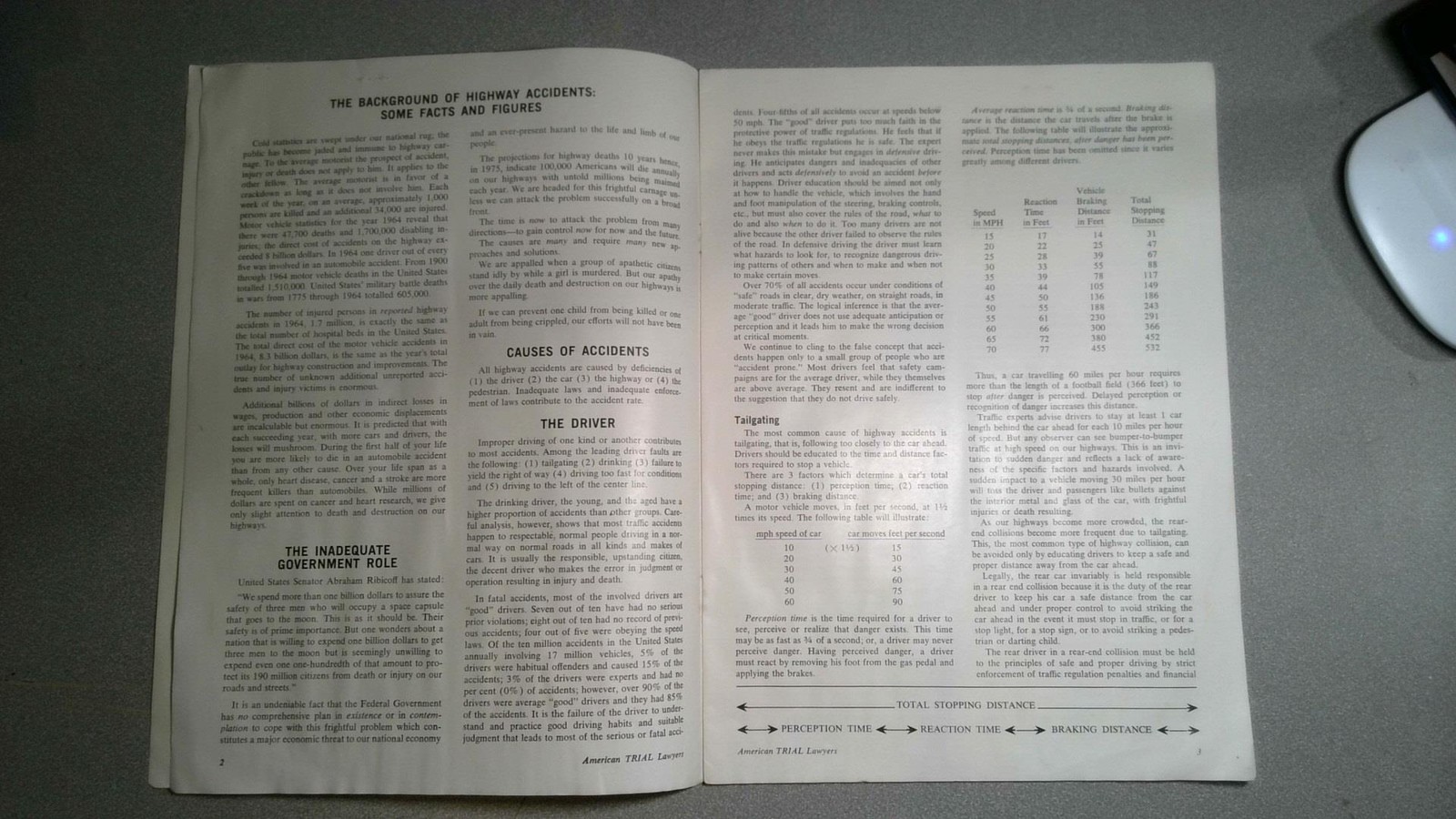 Stop Murder By Motor 1966 American Trial Lawyers Association Highway Slaughter