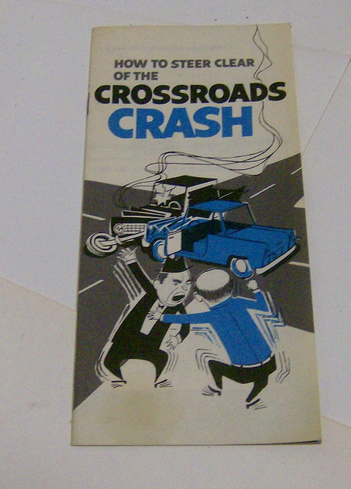 vintage 1960s TRAFFIC National Safety Council brochure CROSSROADS CRASH car auto