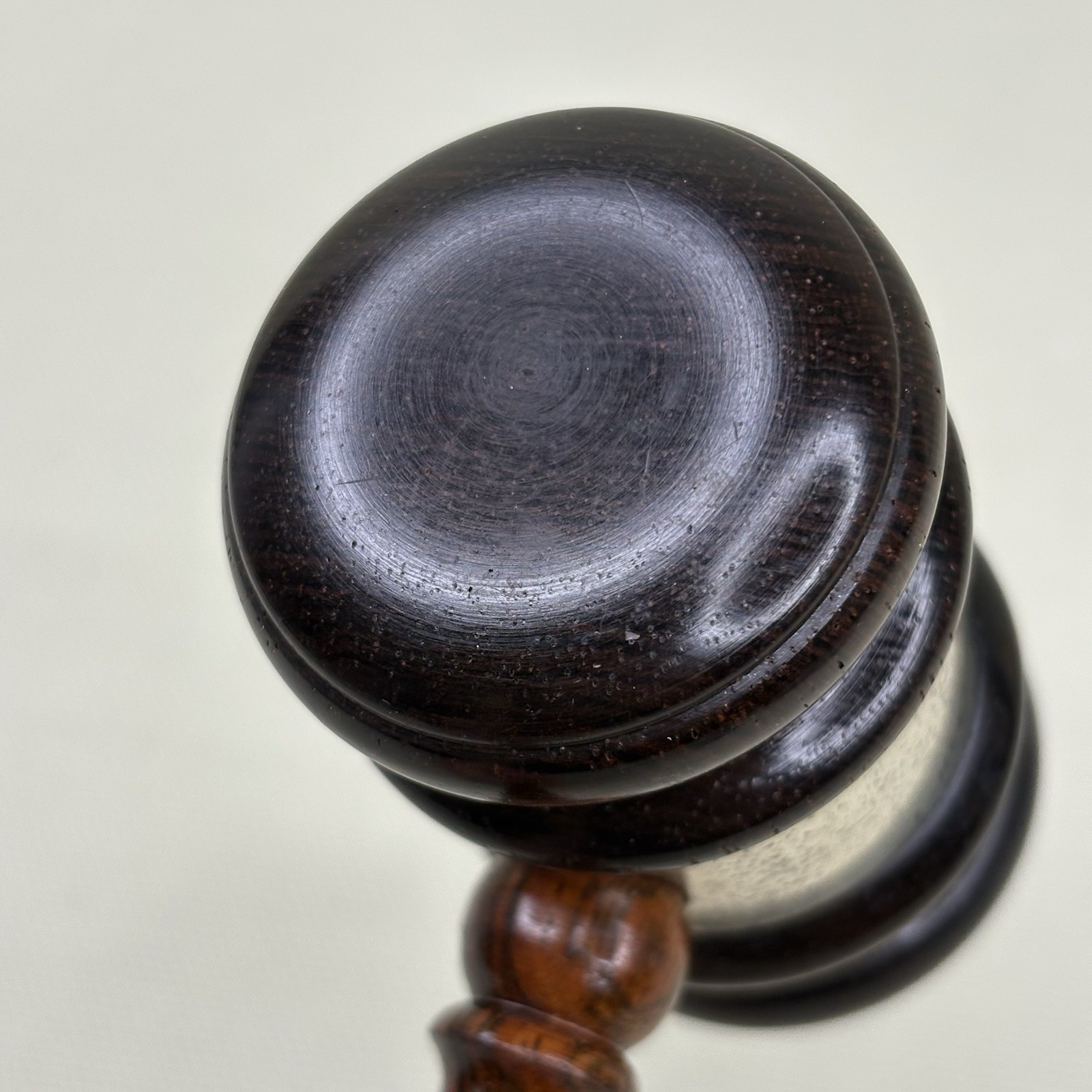 Vtg 1958 10 Inch Solid Rosewood Gavel w/ Sterling Silver Band • WSB 25 Year Club