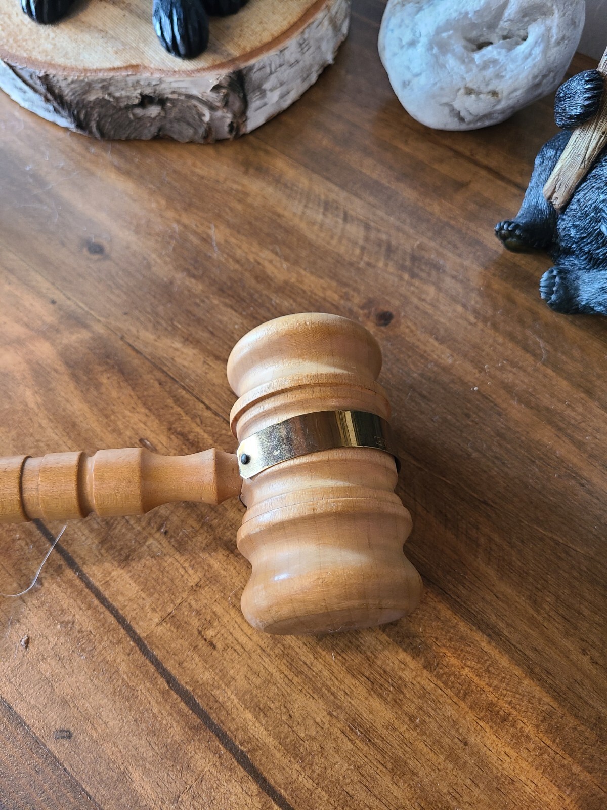 Vintage 1936- 1938 Wood Gavel Judge Lacey, Bowe- 11″