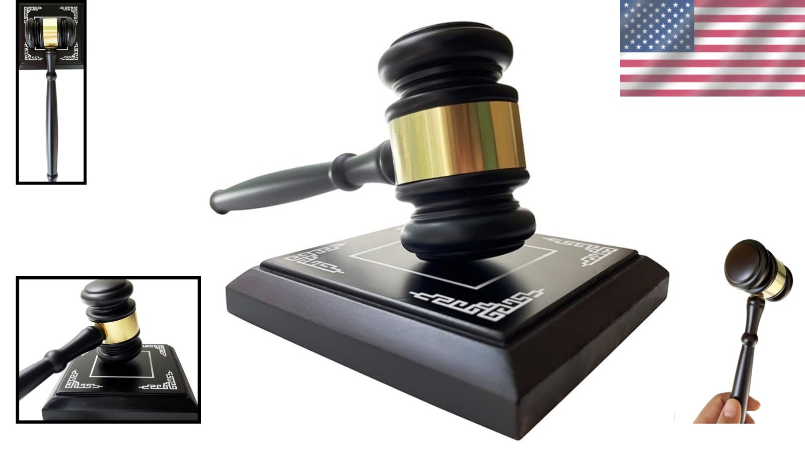 Compact Wooden Gavel & Block Set – Ideal for Auctions, Education, and Ceremonies