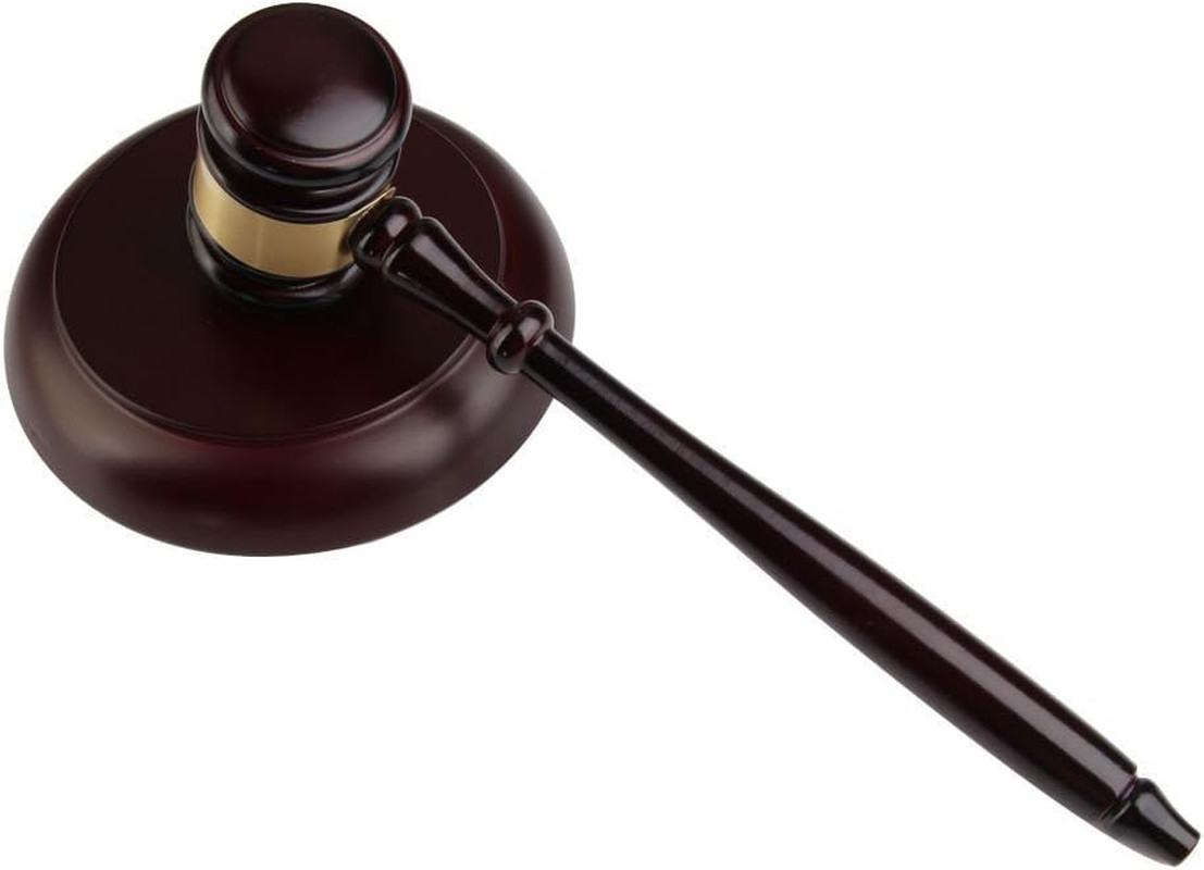 Wooden Gavel and Sound Block,Perfet for Judge Lawyer Auction Sale