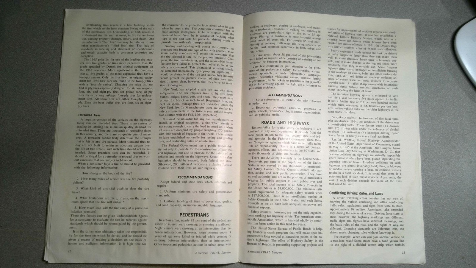 Stop Murder By Motor 1966 American Trial Lawyers Association Highway Slaughter