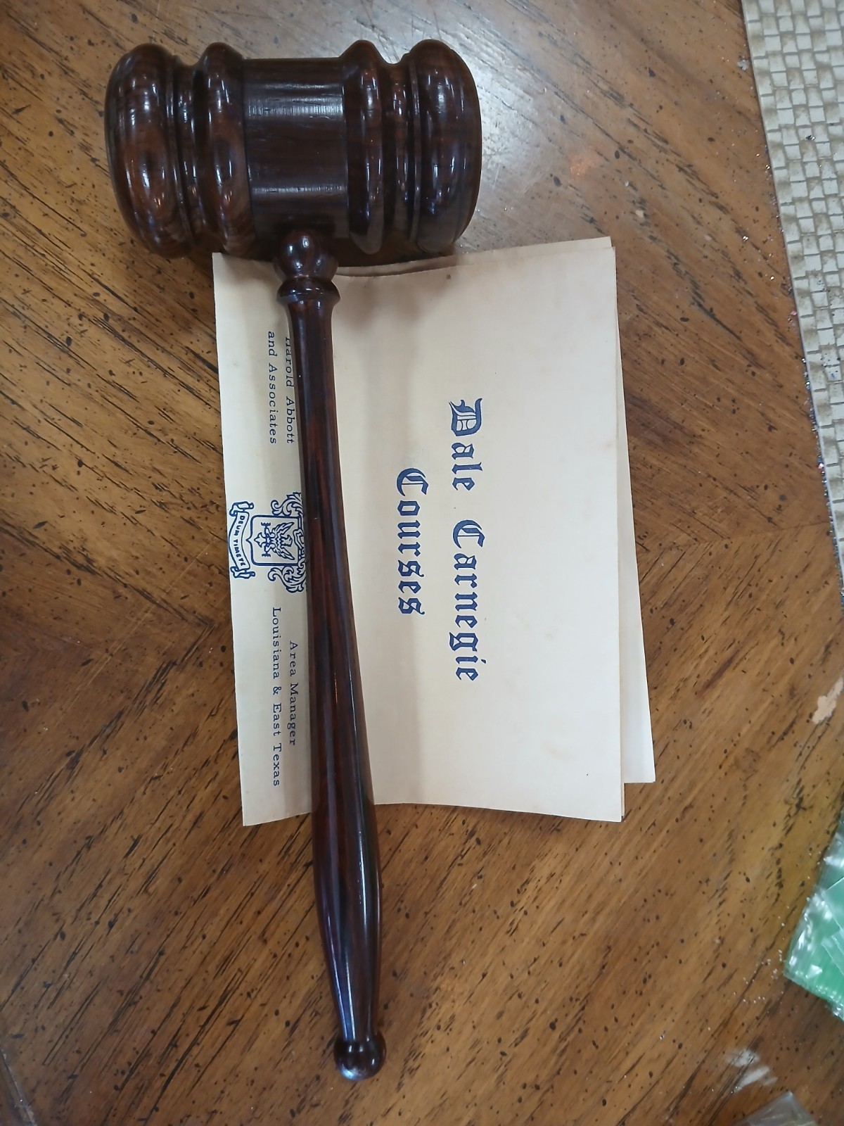 Auction Judge Gavel Hammer Prop Mallet Brown Wood Wooden Judges