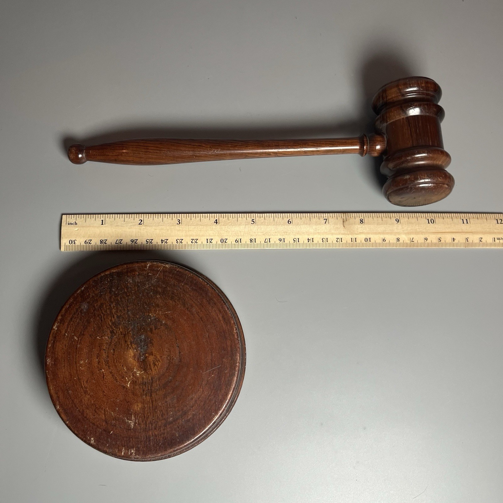 Handcrafted Antique/Vintage Wooden Gavel And Sound Block