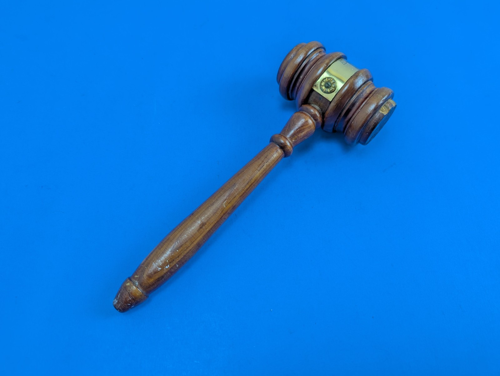 Vintage Authentic Wood Judge Gavel 1972 Adult Services Court