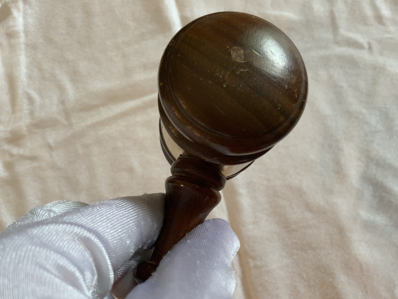 Vintage American Legion Wood Gavel Engraved Brass Band RED RHODE