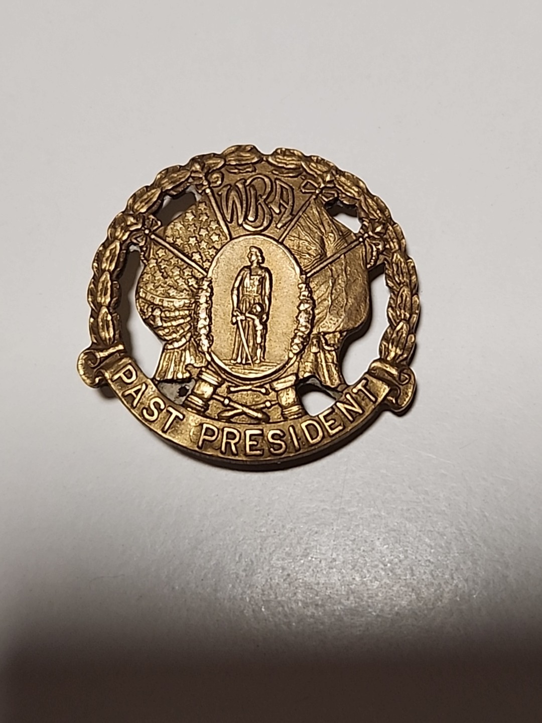 Rare Vintage Rolled Gold WBA Women’s Bar Association – Past Presidenr Pin Badge