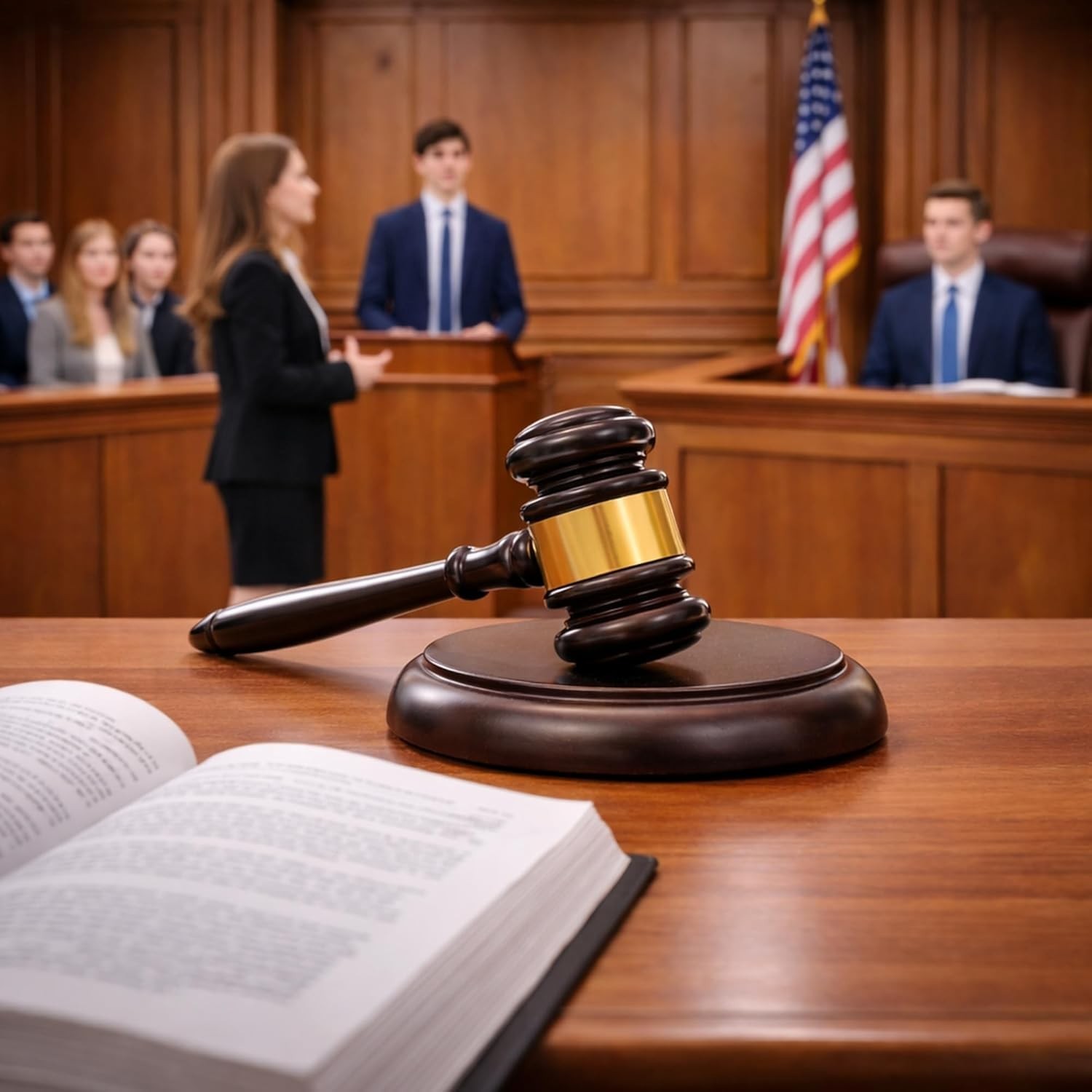 Wooden Gavel with Sound Block Set, Solid Wood Judge Gavel Set, Loud Clear Str…