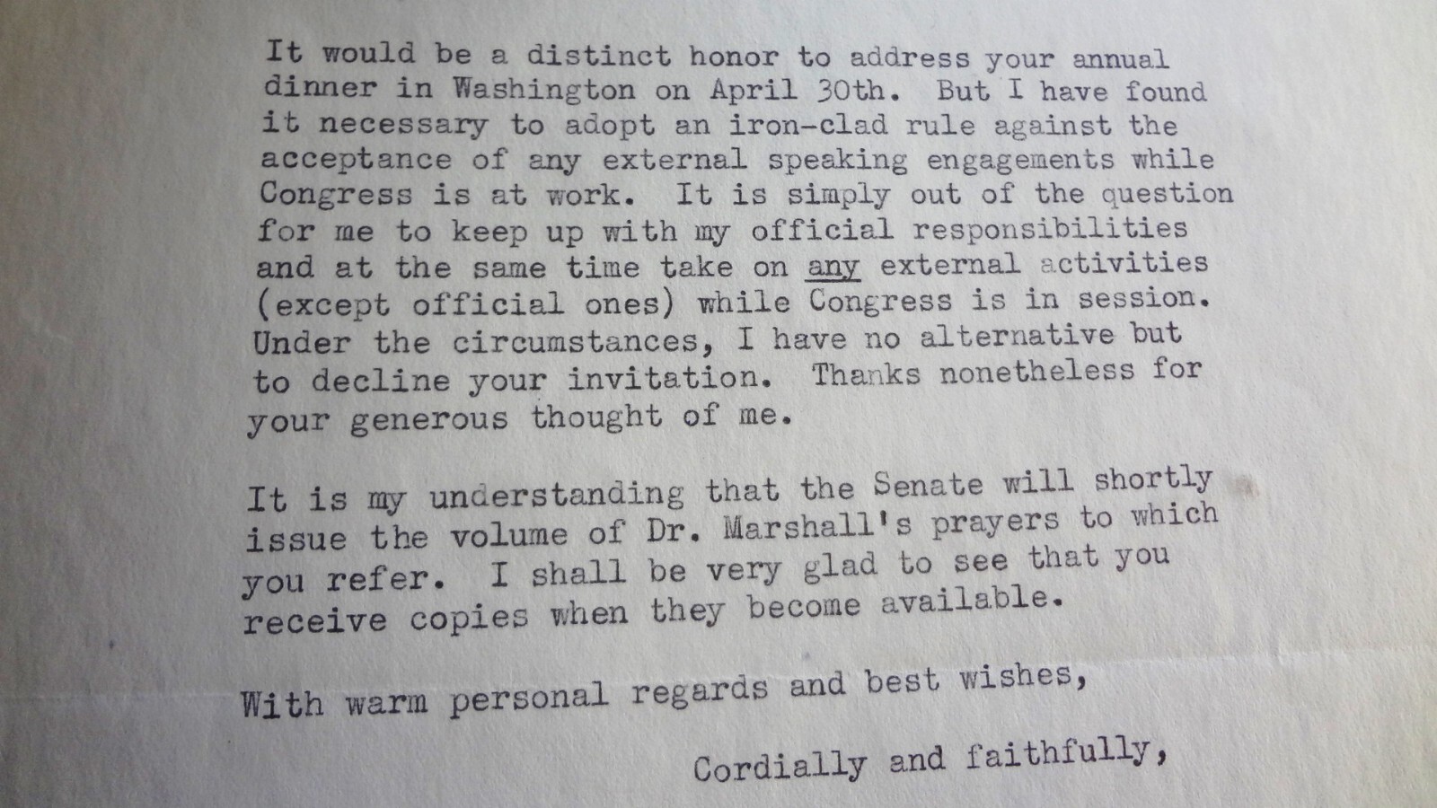 Historic Find~ 1949 U.S. SENATE FOREIGN RELATIONS LETTER to EDWARD DUMBAULD