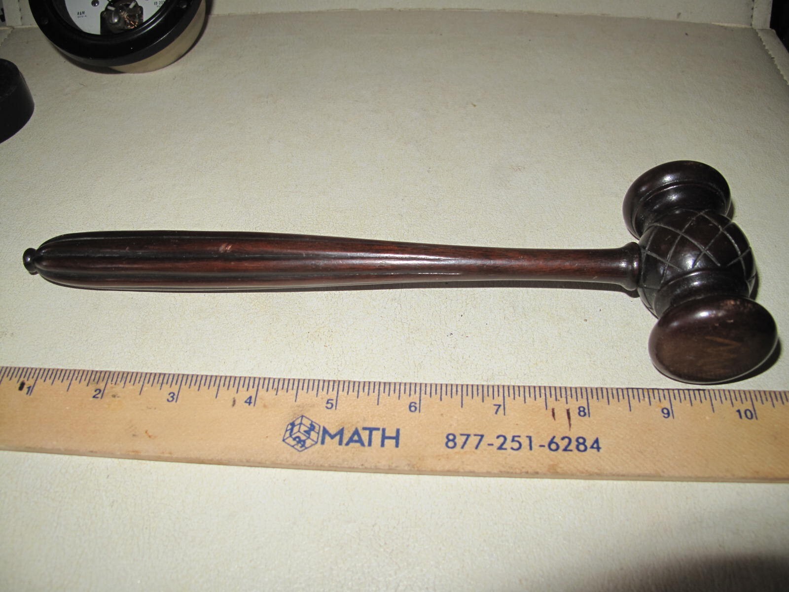 Order Of The Eastern Star ? Hard dark wood Gavel marked OES 429- MW