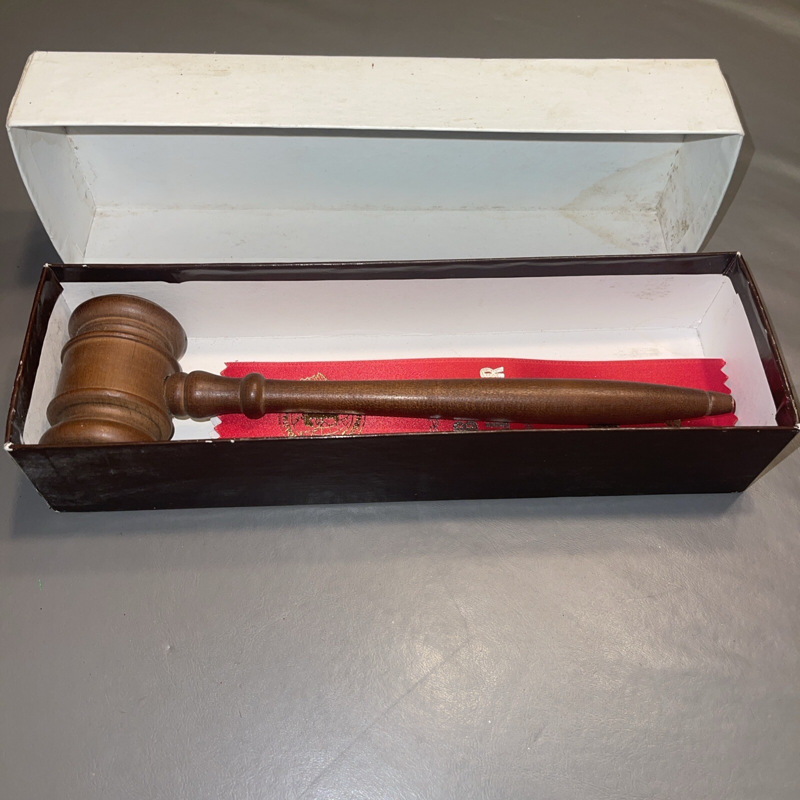 Vintage Wooden Gavel Judge/ Auction. Toast Masters International Ribbons