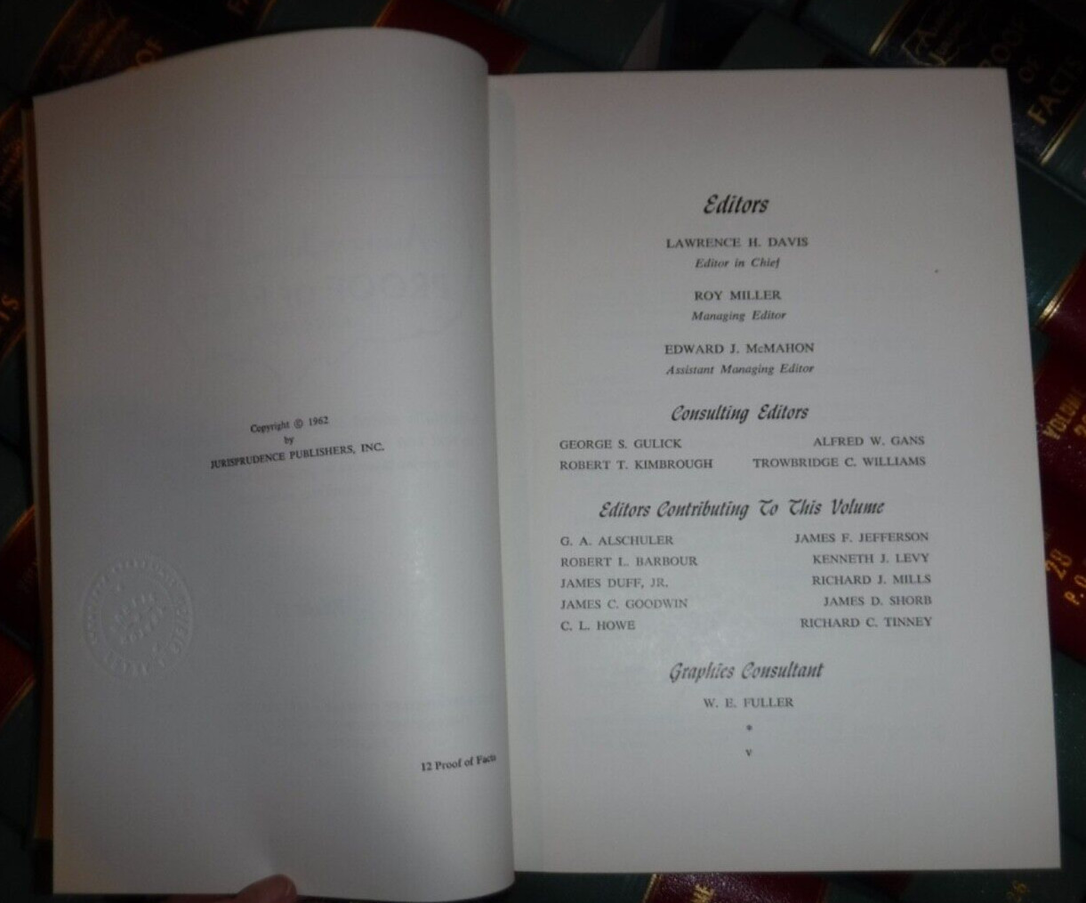 AMERICAN JURISPRUDENCE PROOF OF FACTS VOL 12 – 30 & INDEX : 20 LAW BOOKS