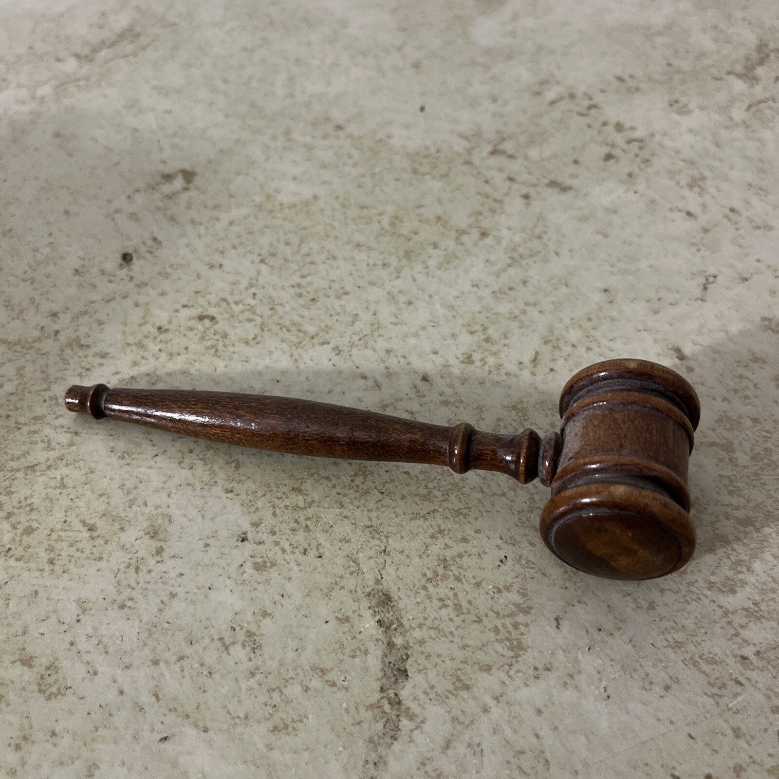 Solid Wood Gavel Hammer Mini Judge Gavel Auction Court Mallet 5”