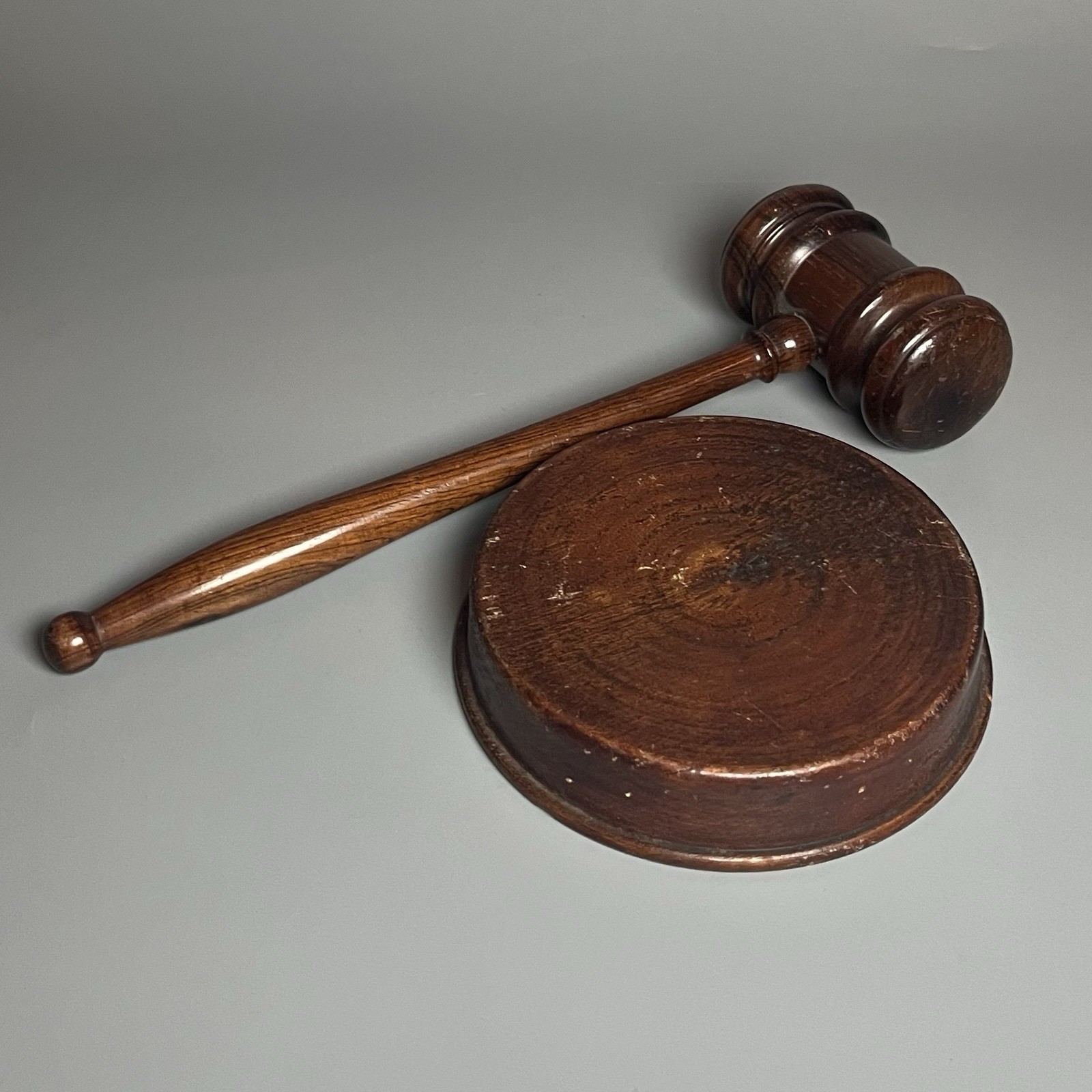 Handcrafted Antique/Vintage Wooden Gavel And Sound Block