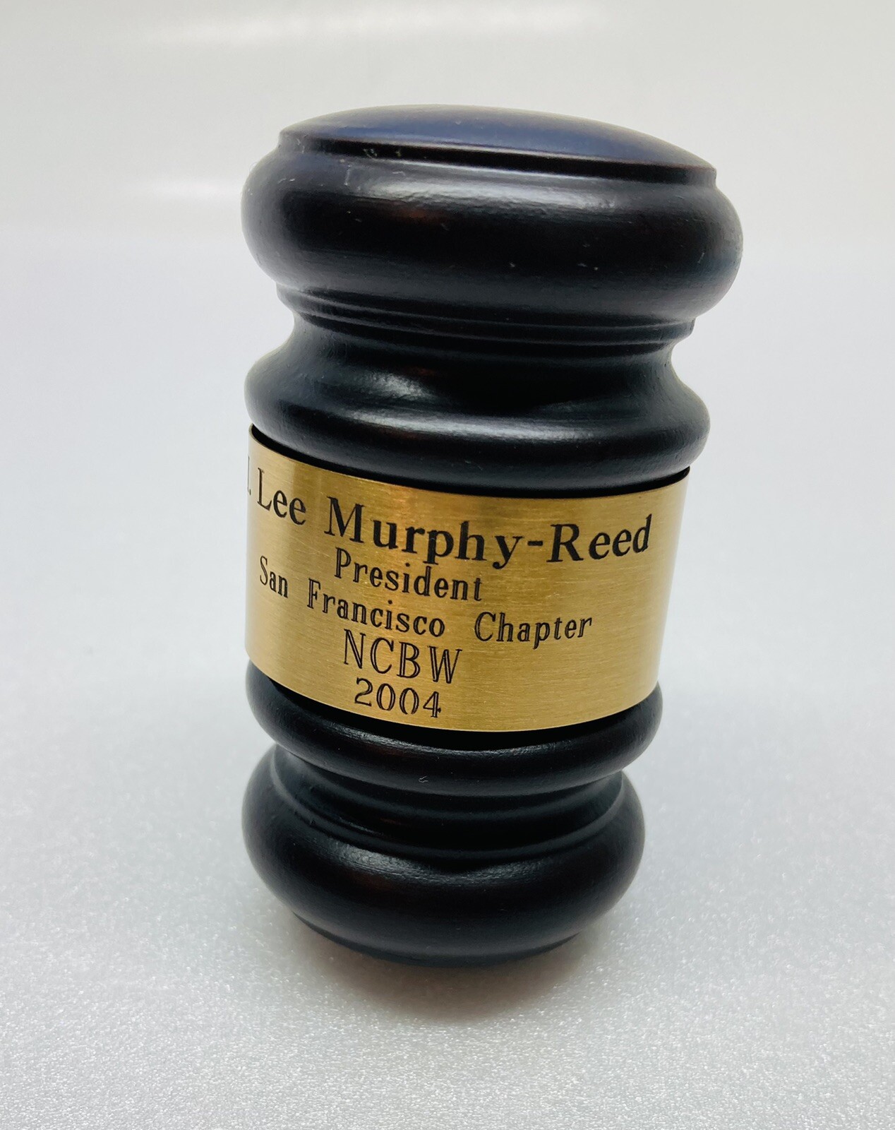 Rare NCBW President Mahogany Wood Gavel 2004 Commemorative Gift USA Made 23