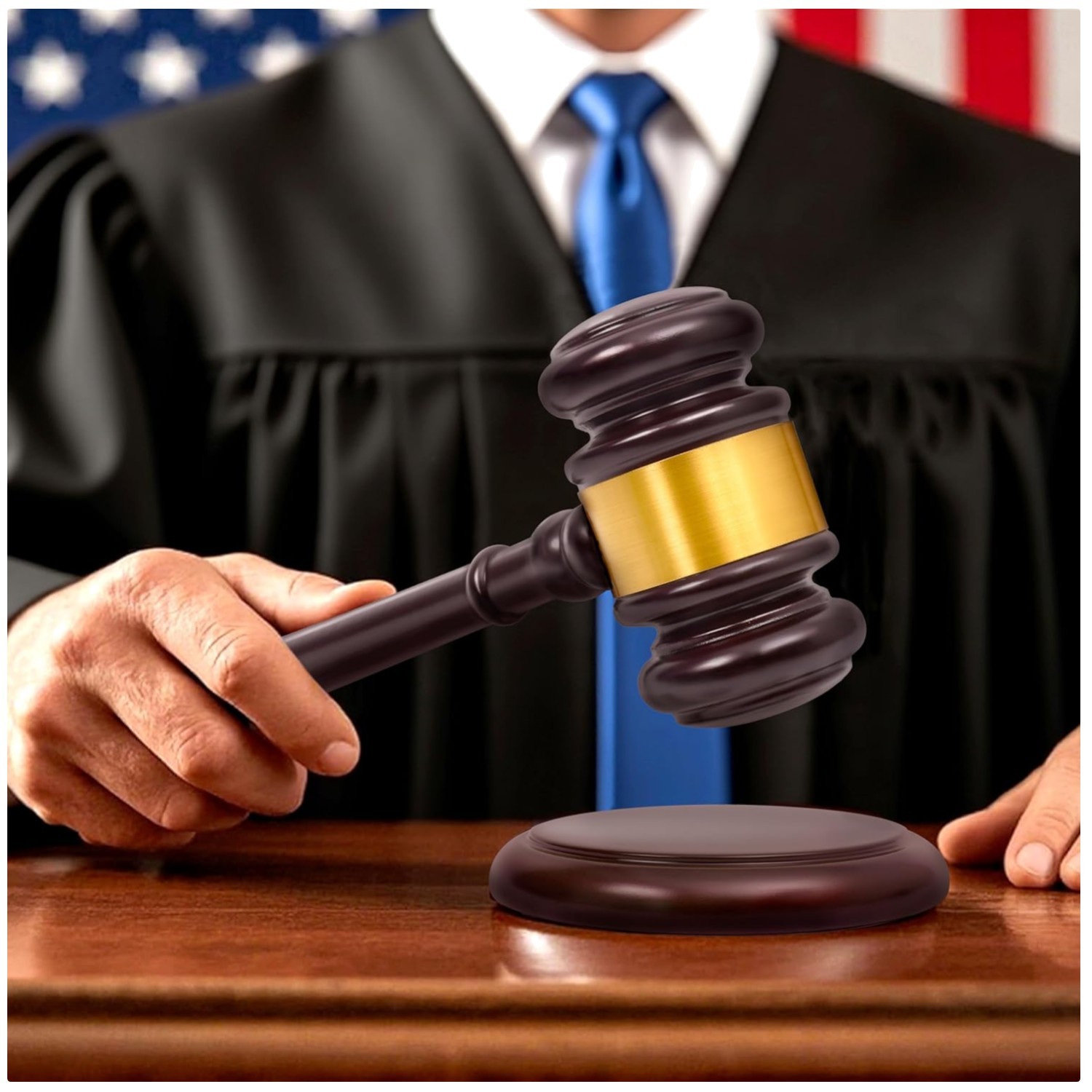 Solid Wood Judge Gavel for Meetings