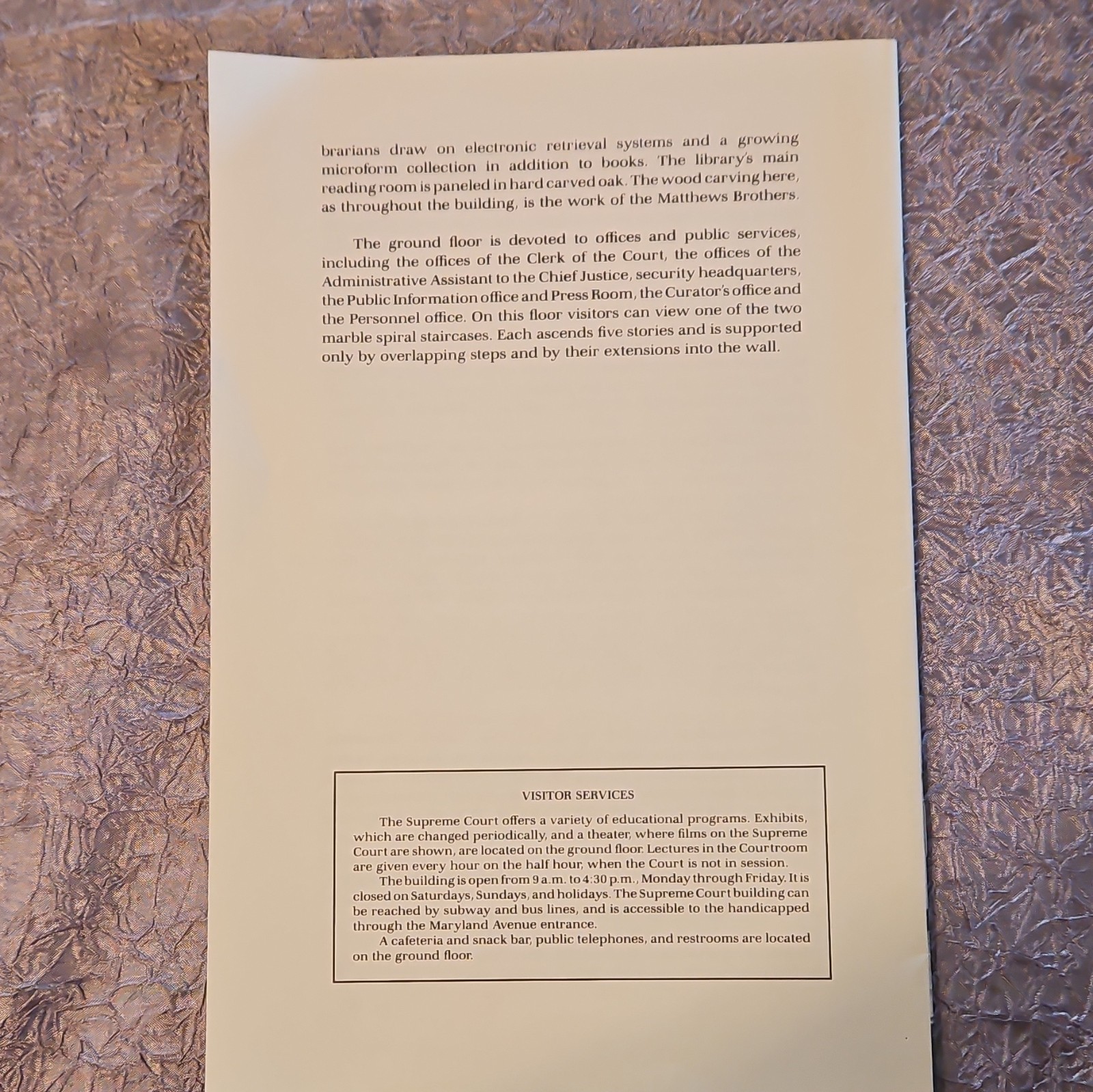 Supreme Court of the United States Legal Pamphlet – Lawyers & Legal