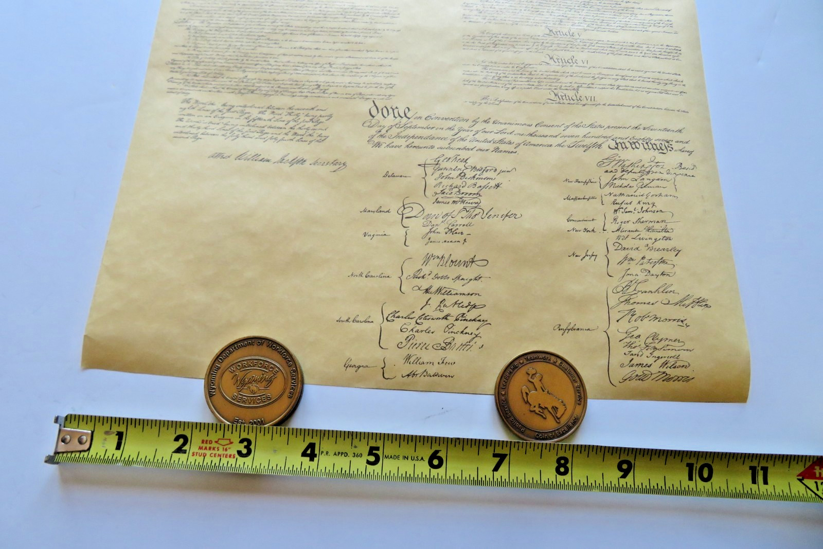 1787 United States Constitution «We The People» Replica Kmart® Rubbermaid®
