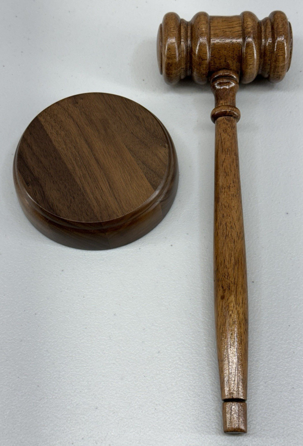 Wooden Judges Gavel with Sounding Block (Lawyer, Judge, Auction, Masonic) 90’s