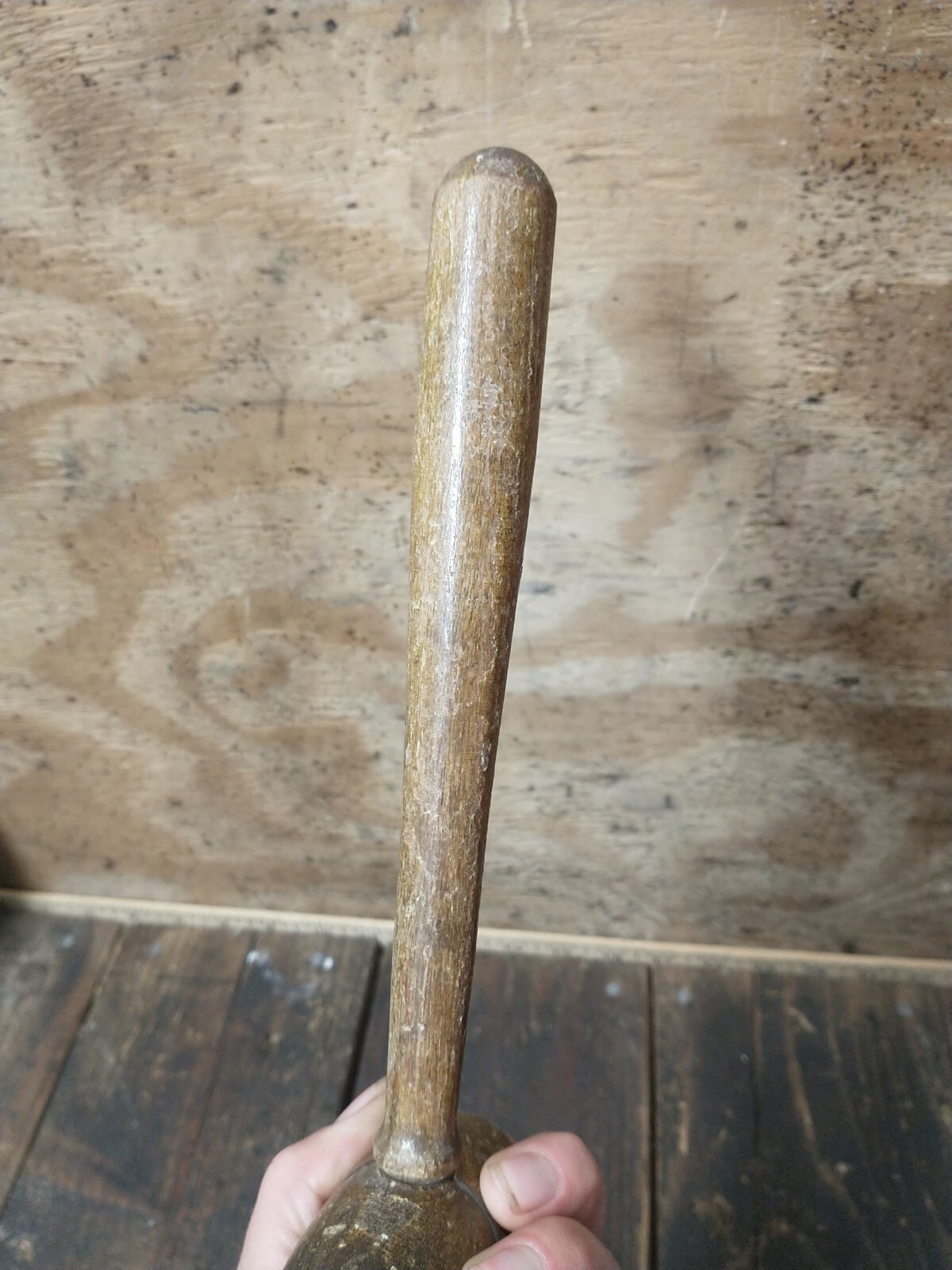 Vintage Judge Lawyer auctioneer Wood Metal tip Gavel Hammer mallet 9″