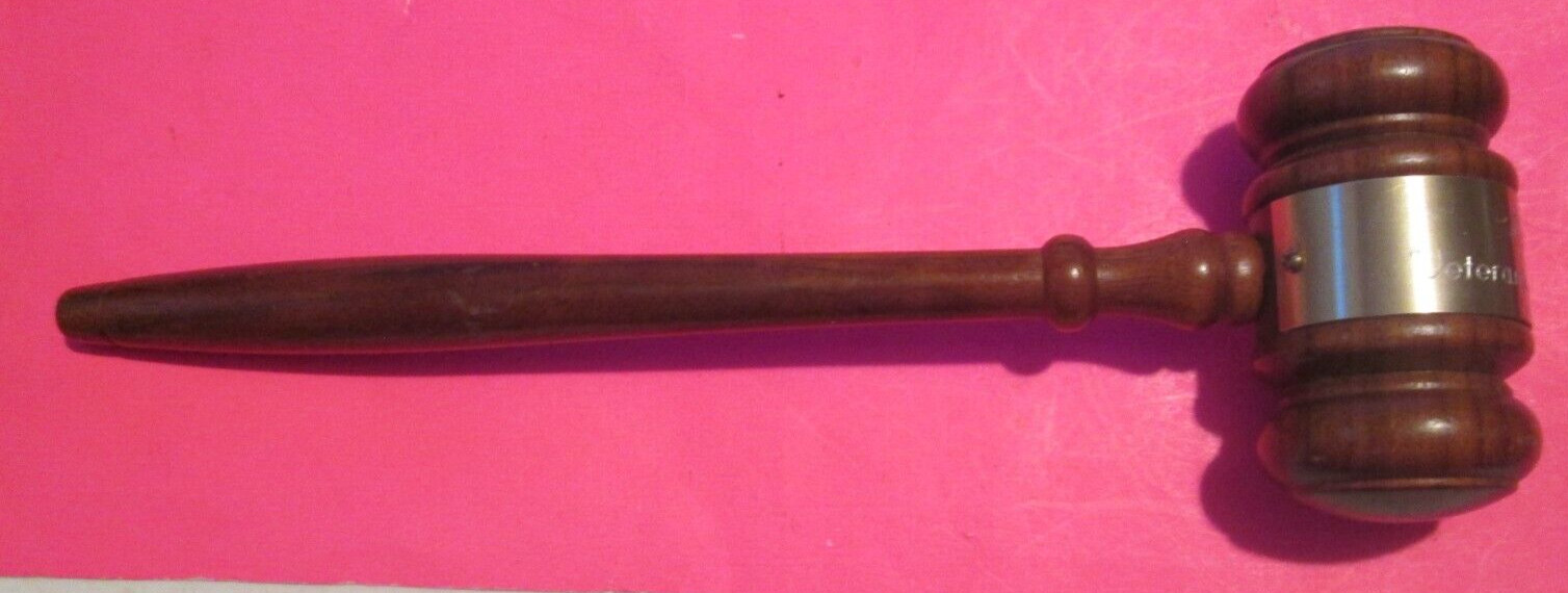 VTG 10” WOOD GAVEL JUDGE’S GAVEL AUXILIARY POST 4906 VETERANS OF FOREIGN WARS